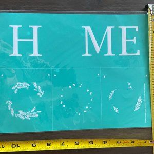 Chalk Couture silk screen transfer ~ RETIRED~; Size B, HOME & WREATH, 8.5"X11"